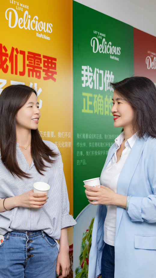 two Asian women in conversation