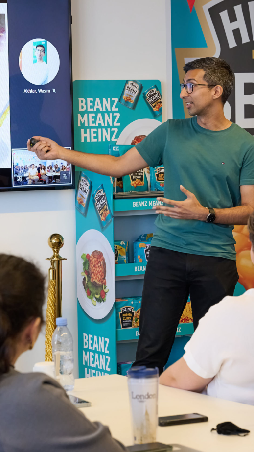 A man delivering a presentation